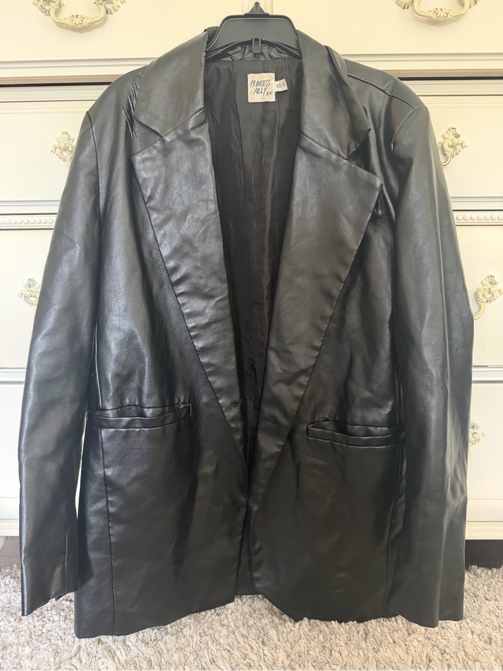 Princess Polly Black Leather Jacket